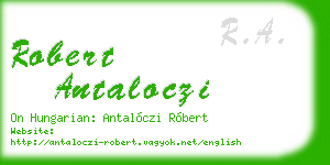 robert antaloczi business card